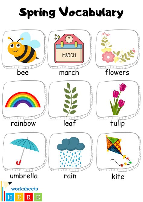 Tornado Season, Garden Gathering, Spring Vocabulary, Hay Fever, Vocabulary List, Bloom Blossom, Vocabulary Worksheets, Life Cycles, Educational Materials