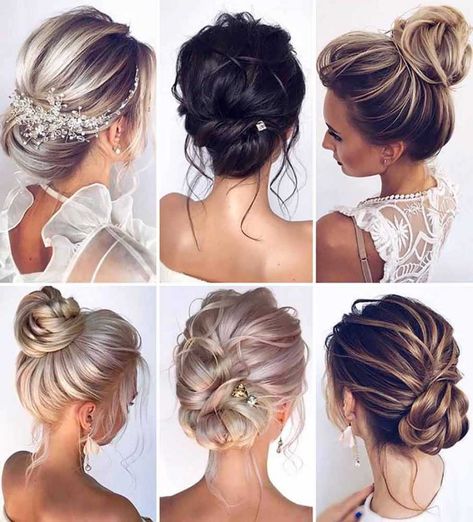 Acconciature capelli medi raccolti Bun Updo, Bridal Hair Updo, Messy Bun Hairstyles, Favorite Hairstyles, Different Hairstyles, Hair Color Trends, Bride Hairstyles, Messy Hairstyles, Balayage Hair