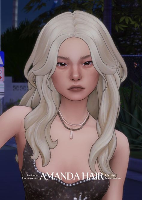 amanda hair | Patreon Sims 4 Cc Medium Hair, Sims 4 Layered Hair, Sims4 Hair Cc, Mod Hair, Cc Hair, Sims 4 Anime, Pelo Sims, Sims 4 Download, Sims 4 Mm Cc