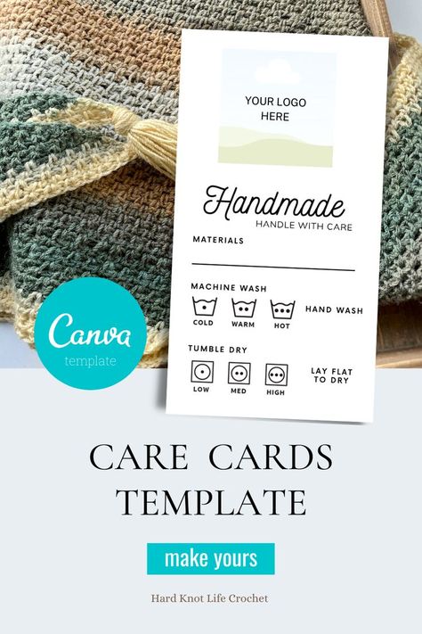 Handle With Care Label, Hang Tags Clothing, Pattern Template, Handle With Care, Gift Labels, Care Card, Personalized Tags, Clothing Labels, Care Label