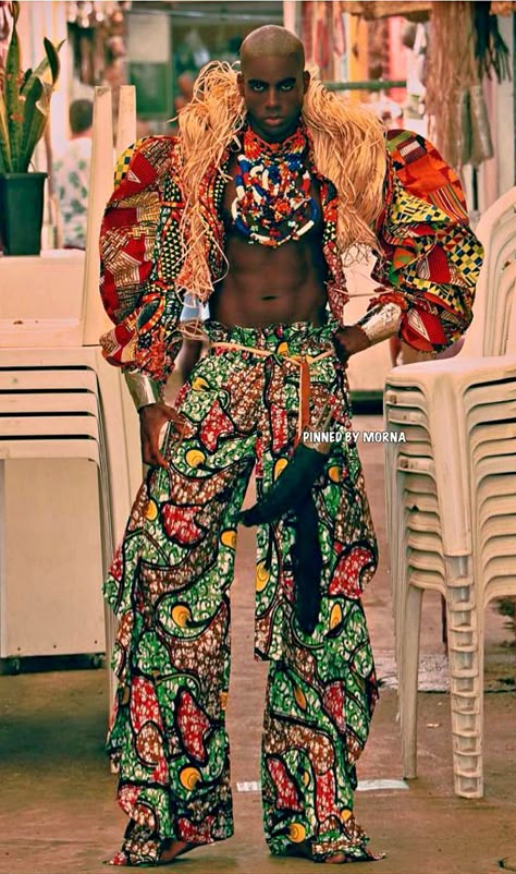 Male Fashion Show, Brazil Clothing, Power Fashion, Party Dress Codes, Afro Punk Fashion, Men Swag, Pride Party, Afro Futurism, African Artwork