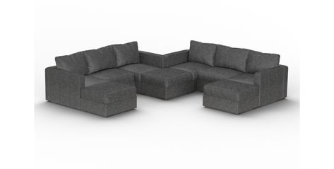 Build A Couch, Built In Couch, Sectional Couches, Start Living, Menu Design, Charcoal Grey, Sectional Couch, Sectional, Home Furniture