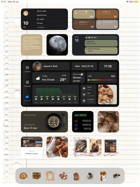 aesthetic notebook scribble style ios 14 homescreen for ipad inspo. brown and white tech aesthetic. #pinterestworthy #pinterestfashion #fashion #pinterestnails #fashionoutfits #art #artinspiration #design #pinterestphoto #photoshoot #photography #photoshootideas #lifestyle #lifegoeson #blogger #influencer #ipad #ipadaesthetic #ios14 #ipadhomescreen Minimal Ipad Homescreen, Notebook Homescreen, School Ipad Organization Homescreen, Homescreen For Ipad, Ios Setup Ideas, Ipad Setup Homescreen, Mac Backgrounds Desktop Wallpapers High Quality, Ipad Layout Aesthetic, Ipad Setup Aesthetic