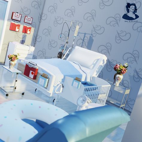 Sims 4 Hospital Blender Scene, Sims 4 Hospital Bed Cc, Sims 4 Hospital Clothes, Sims 4 Birthing Center, Sims 4 Functional Hospital Cc, Sims 4 Playpen, Sims 4 Gender Reveal Cc, Sims 4 Hospital Cc, Ts4 Hospital