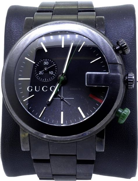 Gucci G Chrono Black Pvd Men's Watch | Grailed Gucci Watches For Men, Gucci Watches, Mens Designer Watches, Designer Watches, Gucci Accessories, Gucci Black, Girly Art, Steel Watch, Stainless Steel Watch