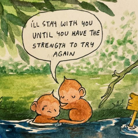 Anna-Laura on Twitter: "I’ll stay with you (1/2) https://t.co/Uy2ZxgCo7e" / Twitter Buch Design, Pretty Words, Pretty Quotes, Make Me Happy, Monkeys, Cute Drawings, Cute Art, I Am Awesome, Sketch Book