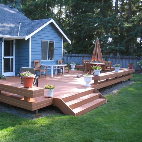 Small Deck Designs, Whirlpool Deck, Small Backyard Decks, Backyard Decks, Backyard Ideas For Small Yards, Deck Backyard, Deck Building, Patio Deck Designs, Wooden Deck