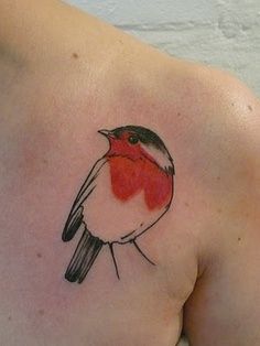 Sierra's tattoo:  similar style to this but obviously much smaller and on her wrist instead Birch Tree Tattoos, Robin Tattoo, Tree Tattoo Forearm, Bird Outline, Tattoo Bird, Tasteful Tattoos, Bird Tattoo, Pretty Skin, Great Tattoos