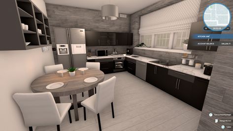 House Flipper Kitchen Ideas, House Flipper Game Design Ideas, House Flipper Kitchen, House Flipper 2 Ideas, House Flipper Game Ideas, House Flipper Ideas, Roblox Layout, Sims 4 Modern House, House Flipper