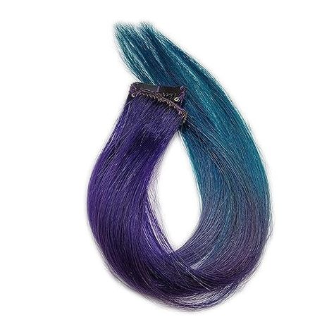 Amazon.com: Colorful Hair Extensions Clip in 100% Human Hair Extensions for Women 12 Inch Purple and Aqua Teal Double Weft with Blunt Ends : Handmade Products Colorful Hair Extensions, Cameron Boyce Descendants, 2024 Hair Color, Hair Extensions Clip, Extensions Clip In, Rainbow Hair Color, Colored Hair Extensions, 100 Human Hair Extensions, Cameron Boyce