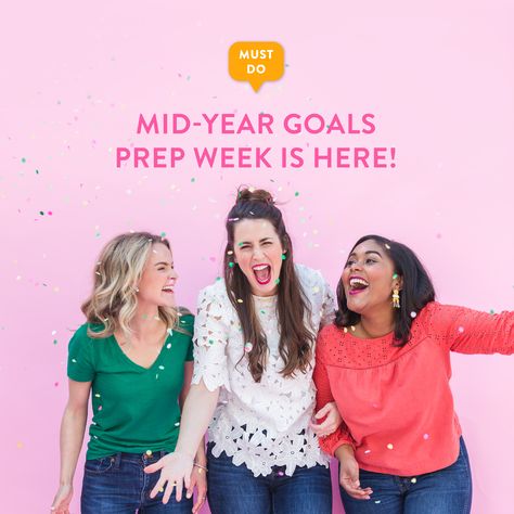 How to Set Mid-Year Goals - | #cultivatewhatmatters #goals #2019 #goalplanner #goalplanning #laracasey Lara Casey, Planning Party, One Step Forward, Goal Tracking, Goal Journal, Habit Tracking, Short Term Goals, Going Through The Motions, Long Term Goals