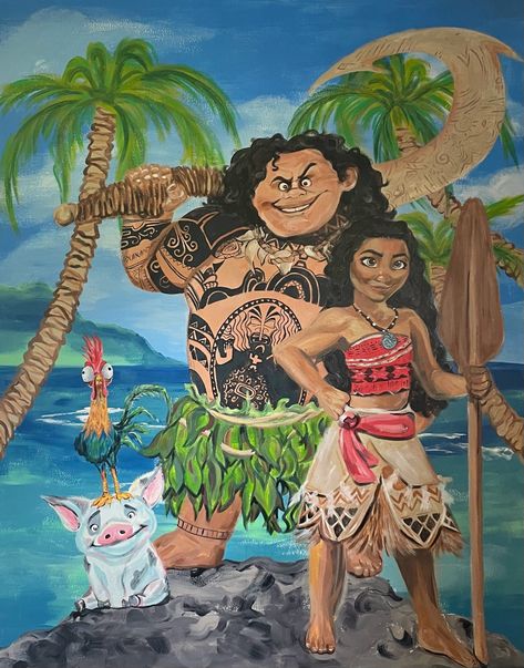 Hand painted moana disney mural #disney #art #artist #moana #wallart #mural Moana Painting, Disney Mural, Moana Disney, Disney Moana, Moana, Disney Art, Art Artist, Mural, Hand Painted