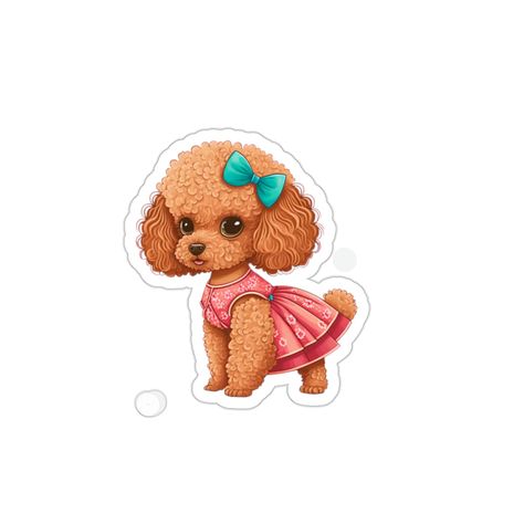 Apricot Poodle stickers, https://meribyjohanna.etsy.com/3DqbHd1 #poodlelove Miniature Poodle Apricot, Poodle Sticker, Apricot Poodle, Poodle Dress, Cute Poodle, Dress Sticker, Poodle Dogs, Poodle Mom, Miniature Poodle