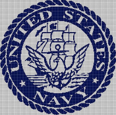 Us Navy Cross Stitch Pattern, Navy Cross Stitch, Bicycle Wheel Decor, Military Cross, Navy Emblem, Navy Cross, Blackwork Cross Stitch, Digital Computer, Stitch Stuff