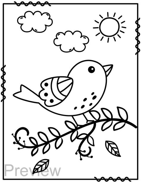 Birds Coloring Pages | Coloring Book for Kids | Printable Coloring Sheets | Birds Units Free Printable Coloring Book, Birds Coloring Pages, Thanksgiving Coloring Book, Tumblr Coloring Pages, Inspirational Quotes Coloring, Hand Muscles, Cupcake Coloring Pages, Fnaf Coloring Pages, Mermaid Coloring Book