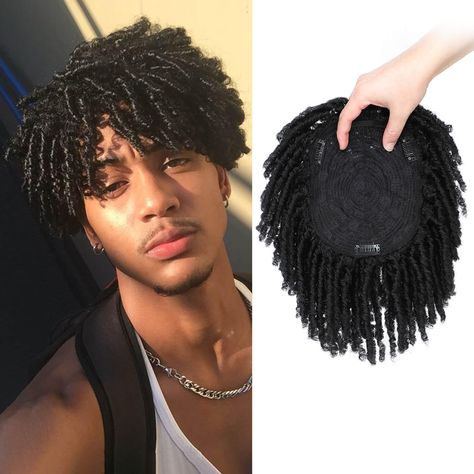 PRICES MAY VARY. 【Dreadlocks Hair Topper Features】Clip-on dreadlock hair topper looks fuller and more three-dimensional than other styles of hair pieces. When you wear it on your head, you will feel very breathable and comfortable, allowing your scalp to breathe freely. 【Advantages】For men with thinning hair or gradual hair loss, installing hair toppers wig is a more practical option of the most effective way to conceal the thinning parts and add volume to your hair, giving the impression of per Dread Wig, Wigs For Men, Short Dreads, Dreadlock Hair, Dunner Wordend Haar, Short Locs, Dreadlock Hairstyles For Men, Men's Wigs, Synthetic Dreadlocks