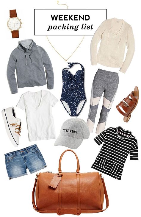 Spring Weekend Getaway Outfits, Weekend Trip Outfits, Weekend Getaway Packing, Weekend Packing List, Weekend Getaway Outfits, Weekend Packing, Travel Packing List, Getaway Outfit, Weekend Trip