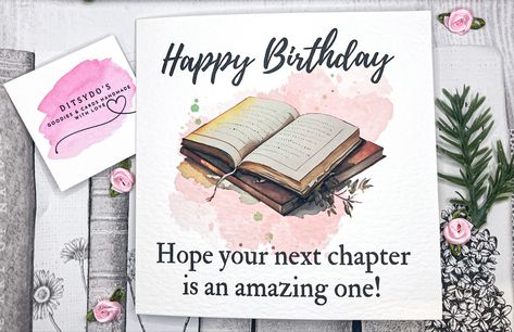 Next chapter book quote birthday card Birthday Card Book, Taylor Swift Birthday Card, Happy Birthday Book, Birthday Quote, Birthday Cake Card, Birthday Book, Diy Father's Day Gifts, Birthday Cards For Women, Birthday Card Design