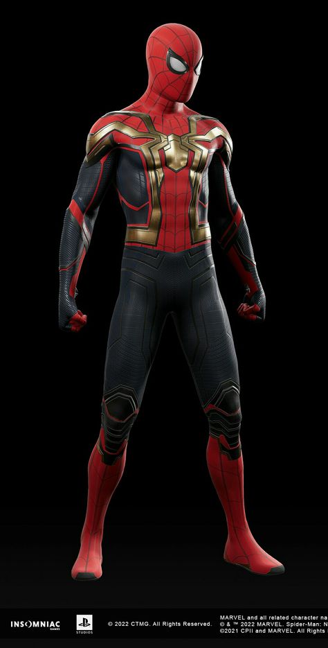 New Spiderman Suit, Iron Spider Suit, Spider Suit, Marvel Wallpaper Hd, Marvel Concept Art, Marvel Games, Spiderman Suits, Character Statue, Spiderman Art Sketch