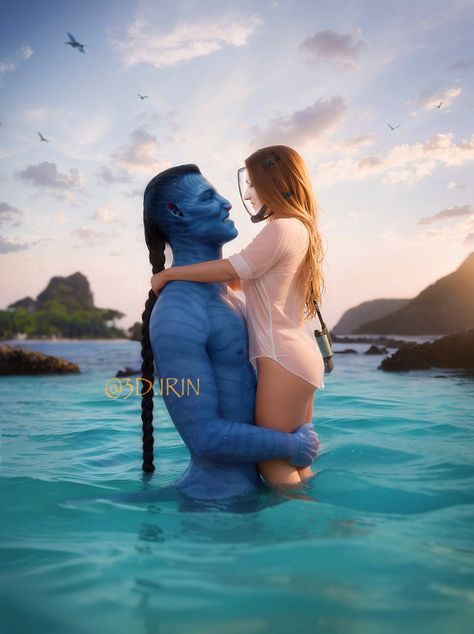 Avatar Disney, Hot Anime Couples, Human Oc, Fantasy Romance Art, Avatar Animals, Adventure Time Princesses, Stephen Lang, Blue Avatar, Avatar James Cameron