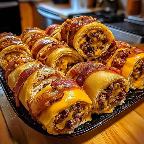 Garlic Butter Bacon Cheeseburger Rollups – Serve The Flaver Bacon Cheeseburger Crescent Rolls, Garlic Butter Cheeseburger Rollups, Garlic Bacon Cheeseburger Roll Ups, Garlic Butter Bacon Cheeseburger Roll, Bacon Cheeseburger Rolls, Cheeseburger Roll Up Crescent Rolls, Bacon Cheeseburger Roll Up, Garlic Butter Bacon Cheeseburger Roll Ups, Bacon Wrapped Burger