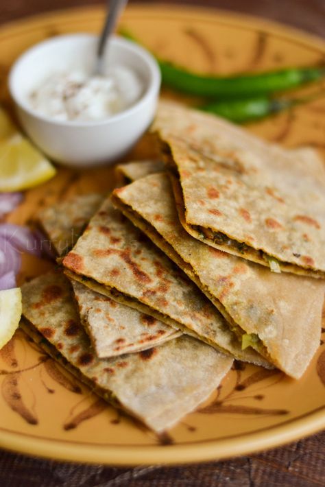 Mushroom Paratha | Kurryleaves Mushroom Paratha, Mushroom Masala, Pakistani Dishes, Indian Flat Bread, Curry Recipes Indian, Paratha Recipes, Flat Bread, Indian Curry, Food Diary