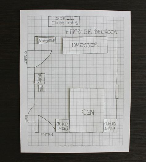 Room Layout to Scale with free printable graph paper How To Draw Room Design, How To Draw A Room Layout, How To Draw A Room, Room Outline, Farmhouse Condo, Room Layout Bedroom, Draw A Room, Perspective Room, Bedroom Layout Design