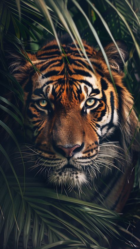 Tiger In Jungle, Tiger Photography, Big Cats Photography, Tiger Portrait, Tiger Jewelry, Lion Toys, Wild Animal Wallpaper, Tiger Artwork, Tiger Wallpaper