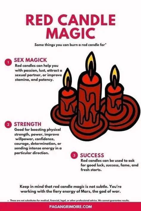 Red Candle Magic, Red Candle Spell, Candle Magick Spells, Candle Color Meanings, Candle Meaning, Candle Magic Spells, Witchcraft Spells For Beginners, Red Candle, Magic Spell Book