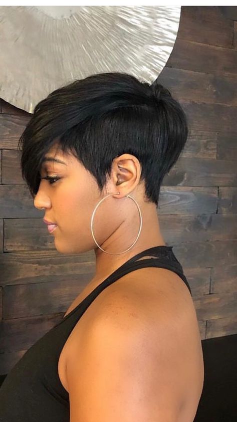 Short Hairstyle Women With Weave, One Shaved Side Hairstyles Black Women, Light Purple Short Hair Black Women, Asemetrical Haircut For Round Face Short Hairstyles For Black Women, Asymmetrical Haircut Black Women, Asymmetrical Pixie Black Women, Black Short Hair Styles African American, Short Relaxed Hairstyles 2023, Short Hairstyle Women Weave