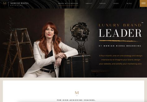 Luxury Branding & Website Design for Coaches | Moriah Riona Life Coach Websites, Pretty Logo, Yoga Studio Design, Brand Strategy Design, Strategy Design, Branding Website, Luxury Marketing, Custom Website Design, Branding Website Design