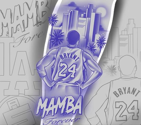 Mamba Mentality Tattoo Design, Kobe Tattoo Black Mamba, Kobe Bryant Tattoo Design, Kobe Tattoo Designs, Kobe Bryant Tattoo Ideas Small, Kobe Bryant Silhouette, Kobe Tribute Tattoo, Mamba Mentality Tattoo, Kobe Tattoos Ideas