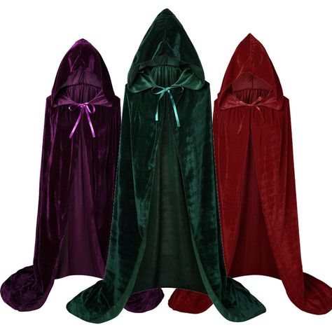 Cloak Burnout Velvet Dark Blue Cape Fairytale Fantasy Witch - Etsy Hermanas Sanderson, Witch Cloak, Hocus Pocus Costume, Winifred Sanderson, Hocus Pocus Witches, Hocus Pocus 2, Family Christmas Outfits, Heart Costume, Queen Of Hearts Costume