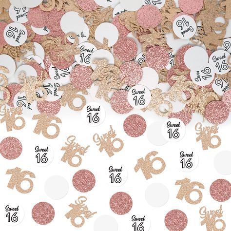 PRICES MAY VARY. 【Sufficient Number Sweet 16 Confetti】You will get 200 pcs rose gold table confetti, with 5 style confetti, included 16, sweet 16, circle dots etc.Enough quantity to satisfy your sweet 16 birthday decorations, sweet 16 party decorations. 【Sweet 16 Table Decorations】You can use this 16 confetti for rose gold sweet 16 birthday decorations, sweet 16 table decorations, sweet 16 party decorations, sweet 16 birthday gifts for girls! 【Cute and Advanced Design Concept】Our sweet 16 confet Sweet 16 Brunch Decorations, Sweet 16 Birthday Decorations, Pink And Gold Sweet 16 Decorations, Sweet 16 On A Budget, Sweet 16 Table Decorations, Sweet 16 Table Setup, Birthday Decorations Sweet 16, Pink And Gold Sweet 16, Sweet 16 Table