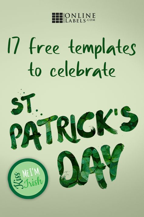 Celebrate St. Patrick's Day with this fun collection of free printable label templates. Designs feature four-leaf clovers, pots of gold, and more - oh my! Beer Bottle Labels Template, St Patricks Day Outfits, Labels Printables Free Templates, Pots Of Gold, Printable Label Templates, St Patricks Crafts, Address Label Template, Bottle Label Template, St Patrick's Day Decorations