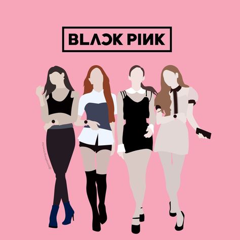 Pink Fanart, Blackpink Song, Blackpink Pics, Blackpink Art, Pink Posters, Butterfly Drawing, Aesthetic Things, Blackpink Photos, Girl Cartoon