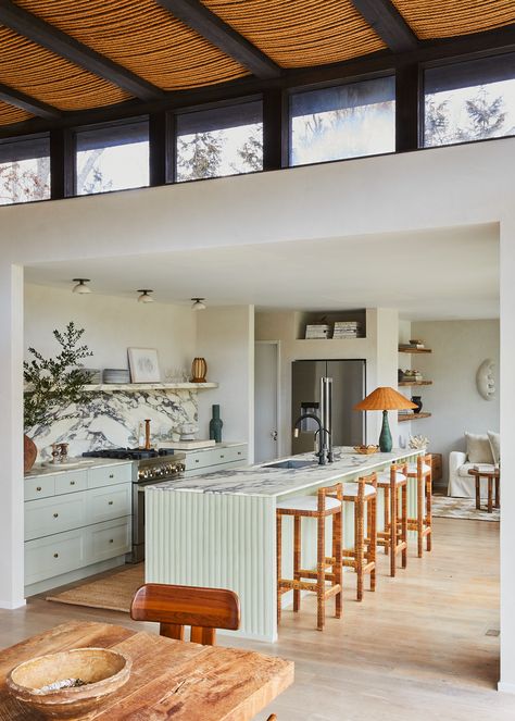 THE KITCHEN Where my overlapping passions and symbiotic career in food and design intersect. | Photo by Nicole Franzen Athena Calderone, Kitchen Diy Makeover, Kitchen And Dining Room, Hamptons House, Kitchen Island Design, Simple Kitchen, Island Design, Summer Home Decor, Open Kitchen