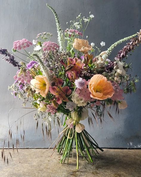 Bouquets Iceland Poppy Bouquet, June Bouquet, Meadow Bouquet, Iceland Poppies, Black Shed, Poppy Bouquet, Cow Parsley, Wildflower Bouquet, Pink Cow