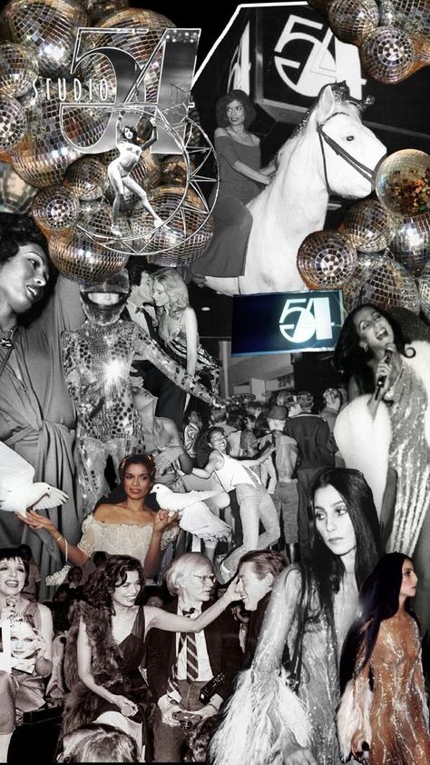 Check out michelejoy06's Shuffles #studio54 #disco #club #70's #seventys #party #clubbing #discoball #fashion #trends #murderonthedancefloor 70s Vegas Fashion, Celestial Disco, Studio 54 Aesthetic, Studio 54 Party Theme, Retro Aesthetic Outfit, Studio 54 Fashion, Queer Prom, 17th Birthday Party Ideas, 70s Party Theme