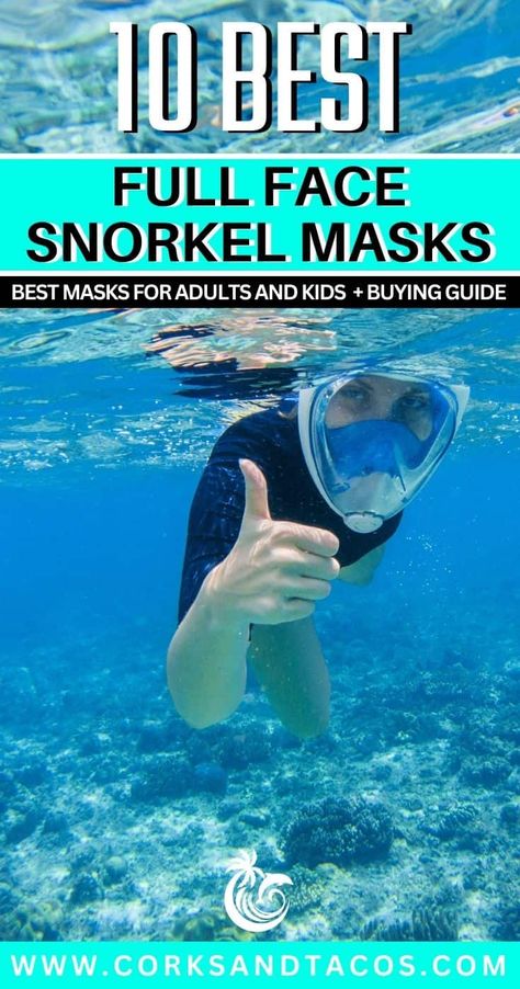 A man snorkeling with a full face snorkel mask in Turks and Caicos. Masks Full Face, Oahu Trip, Full Face Snorkel Mask, Snorkel Mask, The Turk, Best Masks, Underwater World, Full Face, Best Location