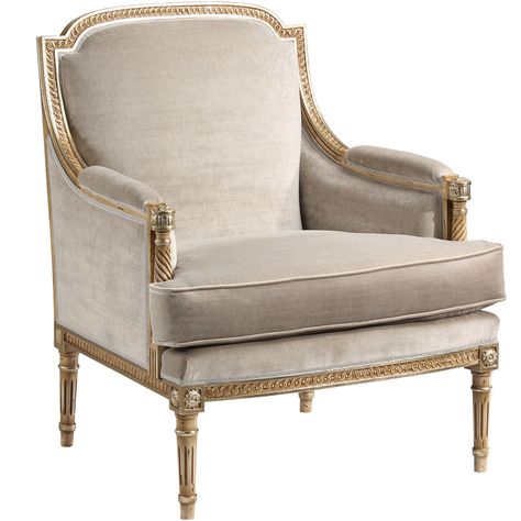 Louis Xvi Armchair, Rustic Furniture Diy, New Classic Furniture, White Furniture Living Room, Classical Furniture, Classic Armchair, Decorative Crafts, Leather Accent Chair, Upholstered Chair