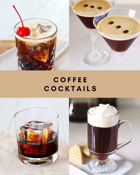 Coffee Cocktails Cocktails Using Vodka, Traditional Cocktails, Coffee Cocktail Recipes, Colorado Bulldog, Brandy Alexander, French Martini, Kir Royale, Bushwacker, After Dinner Drinks