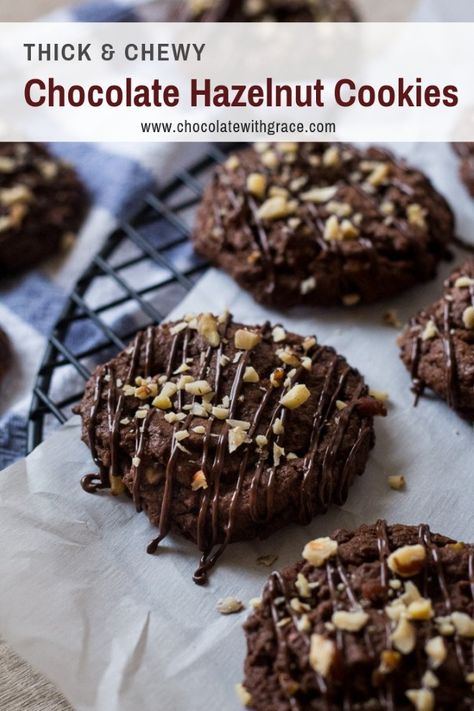 Chocolate Hazelnut Cookies made with Nutella. Drizzled with chocolate and sprinkled with nuts. Thick and chewy thanks to Country Crock Baking Sticks. They are perfect for Christmas and holiday cookie exchanges. #chocolatehazelnut #christmascookies Chocolate Hazelnut Cookies, Country Crock, Hazelnut Cookies, Fall Baking Recipes, Holiday Cookie Exchange, Christmas Cookie Exchange, Cookies Chocolate, Holiday Cookie, Best Cookie Recipes