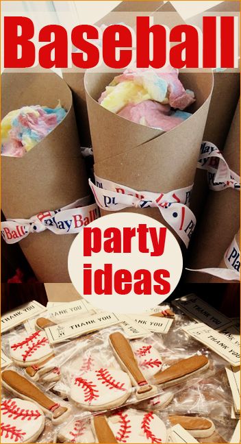 Baseball Party Ideas, Vintage or Classic concessions and party favors. Park Party Ideas, Baseball Party Ideas, Softball Party, Themed Party Ideas, Bebe Shower, Park Party, Party Ideas For Kids, Baseball Birthday Party, Baseball Party