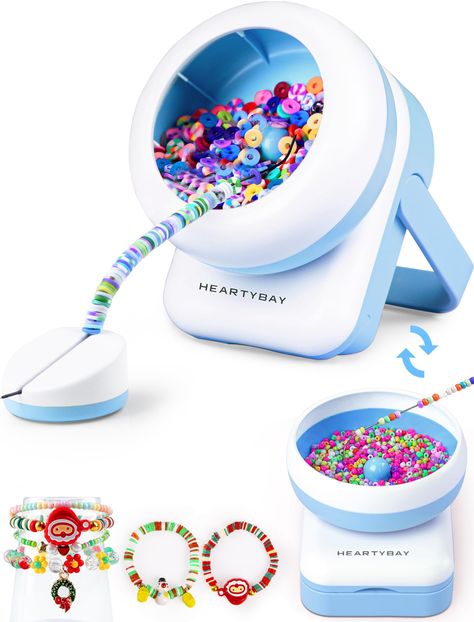 PRICES MAY VARY. 💗 [2024 New Update Electric Bead Spinner] ①Updated motor ensure stable rotation of the beading bowl, allow you to adjust speed from slow to fast, supporting both left & right steering. ②Upgraded curved pulp leaf inside the beading bowl prevents any accidental hit needle, effectively preventing beads from splashing, ensure smoother beading process. ③Update magnetism needle base, making it easier to hold metal needles securely. Anti-slip pad design, providing increased stability Cool Bday Gifts, Electric Bead Spinner, Clay Bead Inspiration, Bracelet Spinner, Clay Bead Spinner, Choker Patterns, Bead Spinner, Items To Buy, Bracelet Craft Diy