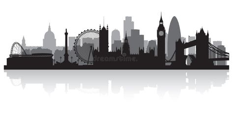 London England city skyline silhouette. London city skyline silhouette background vector illustration royalty free illustration London Skyline Silhouette, London City Skyline, London Wallpaper, City Skyline Silhouette, Aesthetic London, Skyline Silhouette, City Silhouette, London Aesthetic, London Skyline