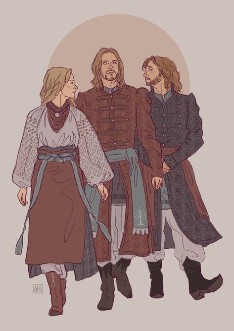 Eowyn Faramir, Boromir And Faramir, Faramir And Eowyn, Eowyn And Faramir, Tolkien Art, Lotr Art, Medieval Clothing, Jrr Tolkien, 판타지 아트