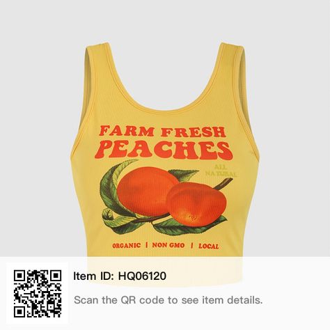 Tank Top Y2k, Peach Tank Top, Fresh Peaches, Summer Tank Top, Print Tank Top, Summer Tank Tops, My Size, Printed Tank Tops, Print Tank