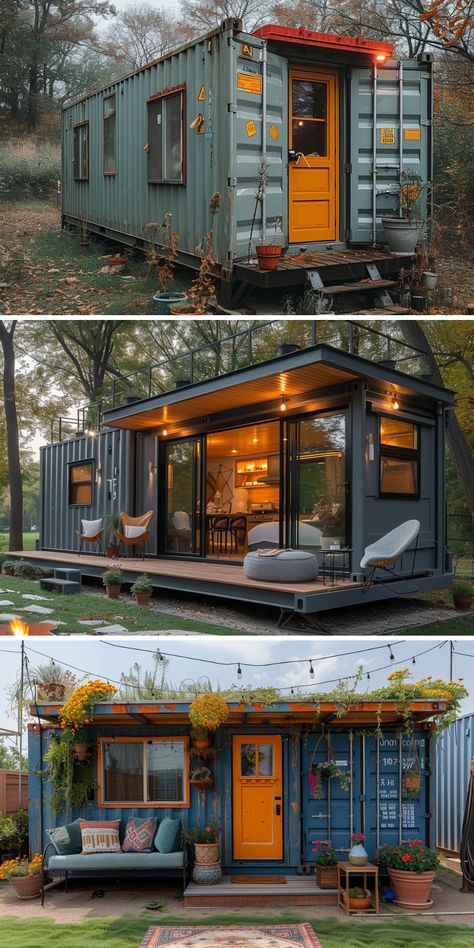 Is It Cheaper to Build a House or a Tiny Shipping Container Home? Small Storage Container Homes, Cargo Crate House, How To Paint A Metal Shipping Container, Freight Container Homes, Container Airbnb Ideas, Shipping Container Home Designs Floor Plans, 20 Ft Container Home Floor Plans, 40 Ft Container Home Floor Plans, 40 Foot Container House Plans