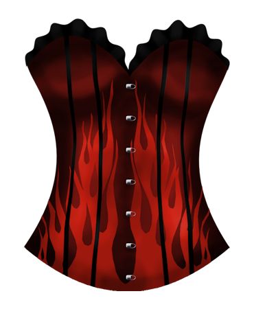 Red Flames Corset Clothes Images, Red And Black Corset, Red Flames, Black Flame, Red Corset, Corset Lingerie, Black Corset, Beautiful Clothes, Corset Top